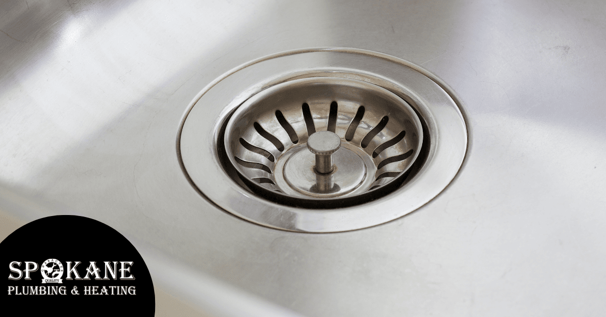 A strainer in a sink